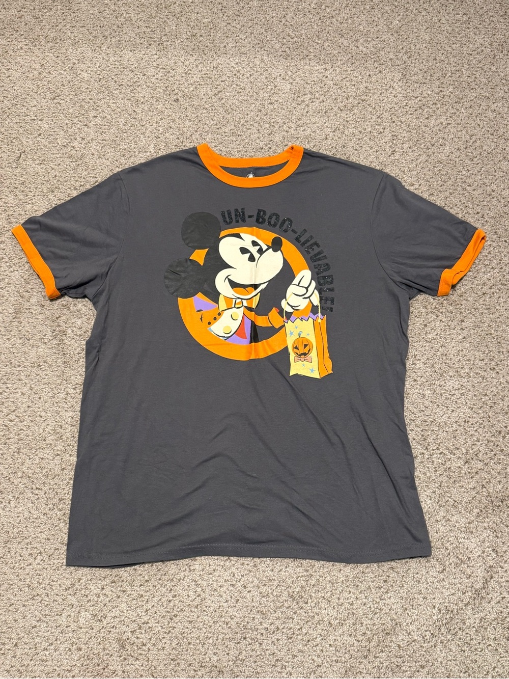 Disney Mickey Mouse Halloween Graphic Ringer Tee